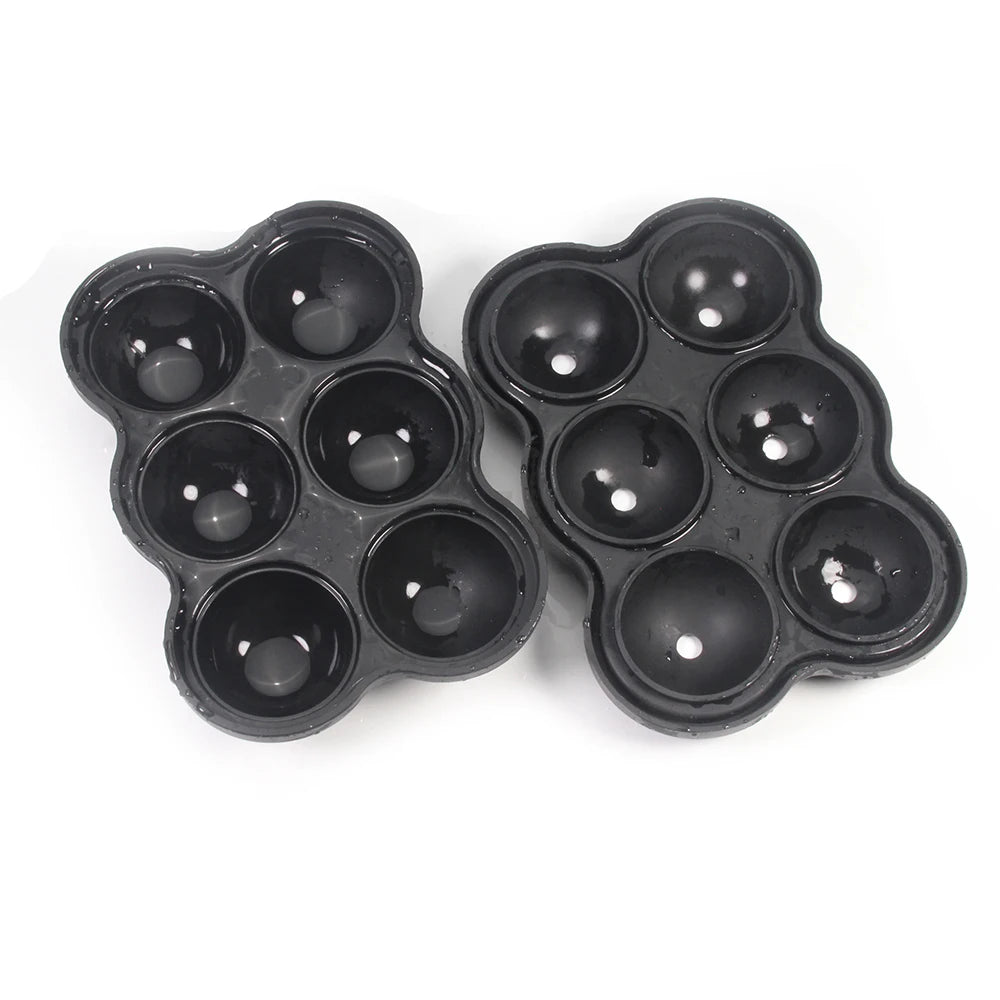 Silicone Ice Sphere Mold - Set of 6, 4cm Round Ice Balls for Entertaining and Beverage Service