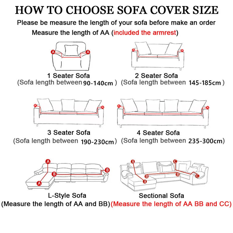 Contemporary Elastic Sofa Covers for Sectional and Corner Sofas - Slipcovers for 1/2/3/4 Seater Couch and Chair Protection