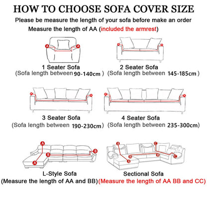 Contemporary Elastic Sofa Covers for Sectional and Corner Sofas - Slipcovers for 1/2/3/4 Seater Couch and Chair Protection