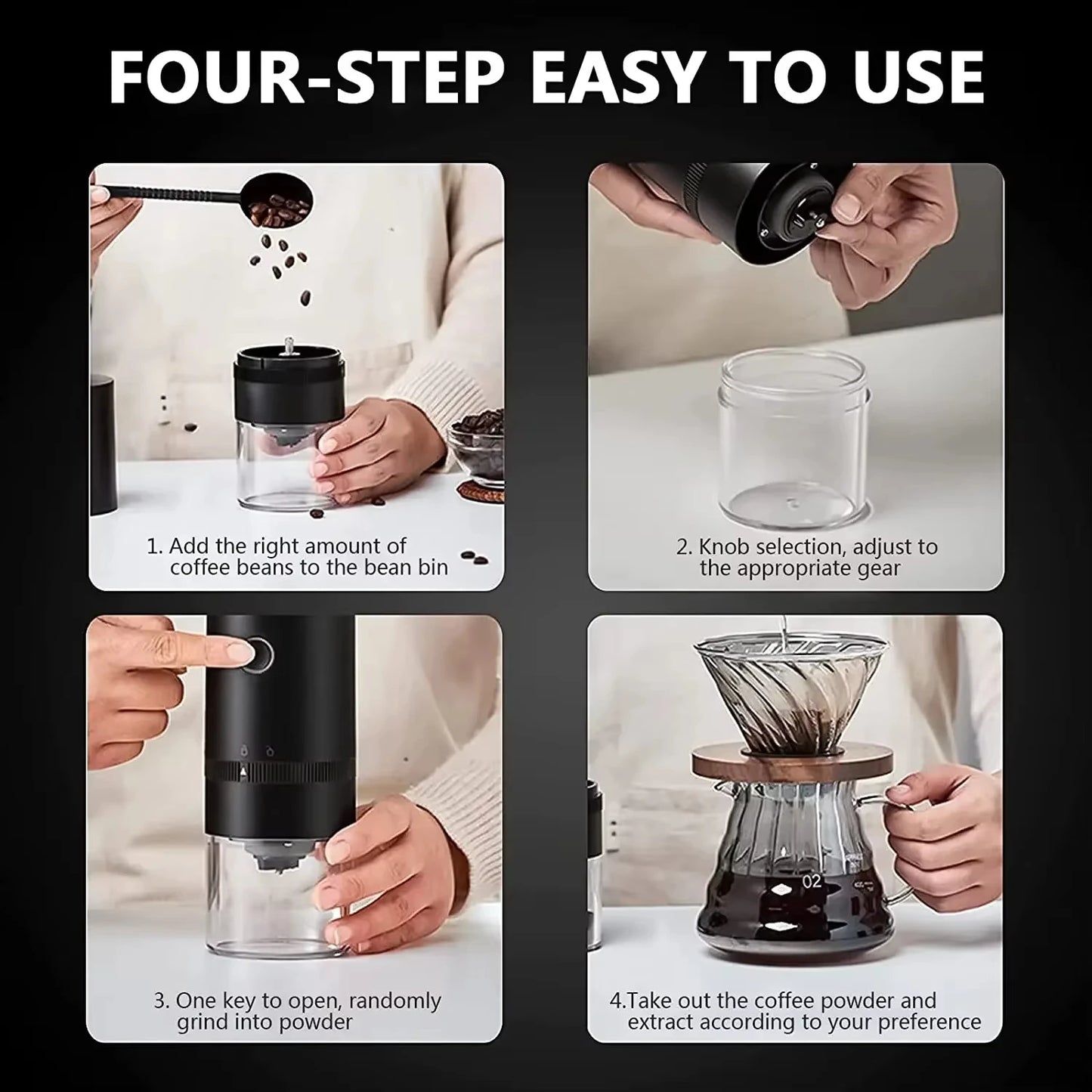 Wireless Electric Coffee Maker with Built-In Rechargeable Battery for Outdoor and Travel Use