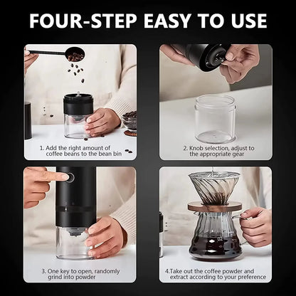 Wireless Electric Coffee Maker with Built-In Rechargeable Battery for Outdoor and Travel Use
