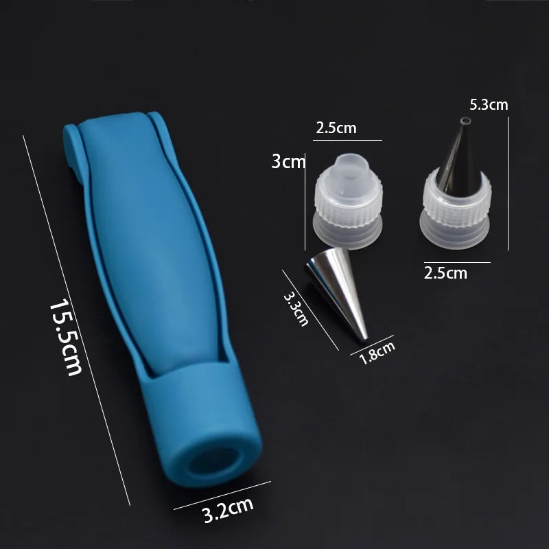 Professional Pastry Icing Pen with Nozzle Tips for Cake Decorating and Fondant Application - Kitchen Accessory for Muffins and Desserts