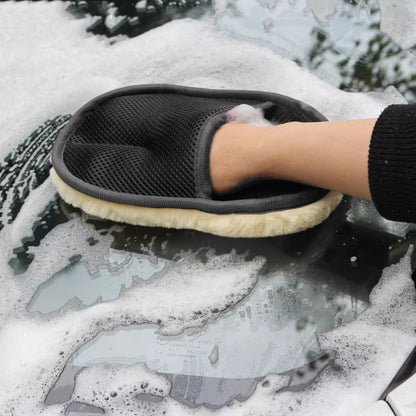 Microfiber Wool Soft Auto Washing Glove for Car and Motorcycle Care