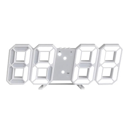 3D LED Digital Wall Clock with Date, Time, and Celsius Display - Nightlight Alarm Clock for Home and Living Room Decor