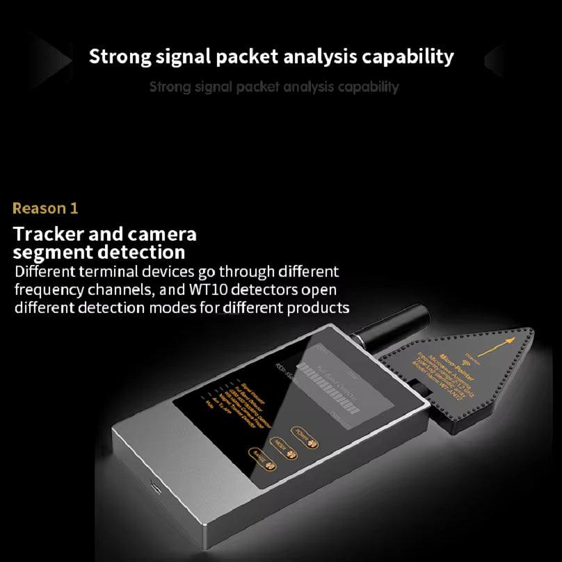 Mini Spy Gadget Detector for Wiretapping, Hidden Cameras, and GPS Tracking