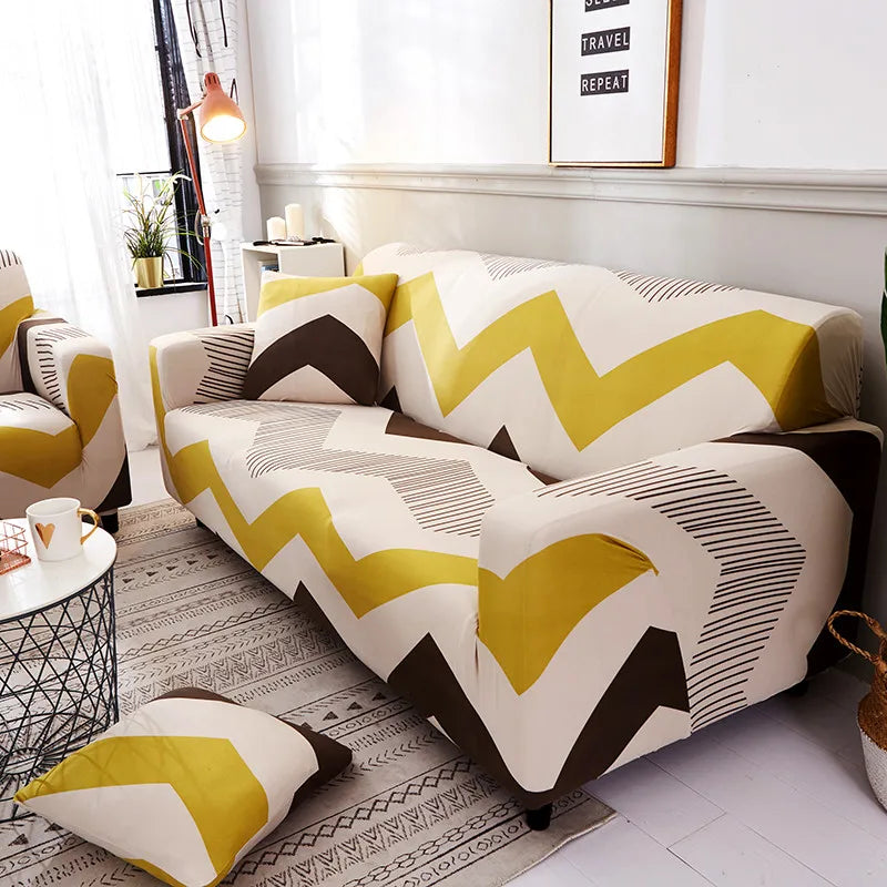 Contemporary Elastic Sofa Covers for Sectional and Corner Sofas - Slipcovers for 1/2/3/4 Seater Couch and Chair Protection