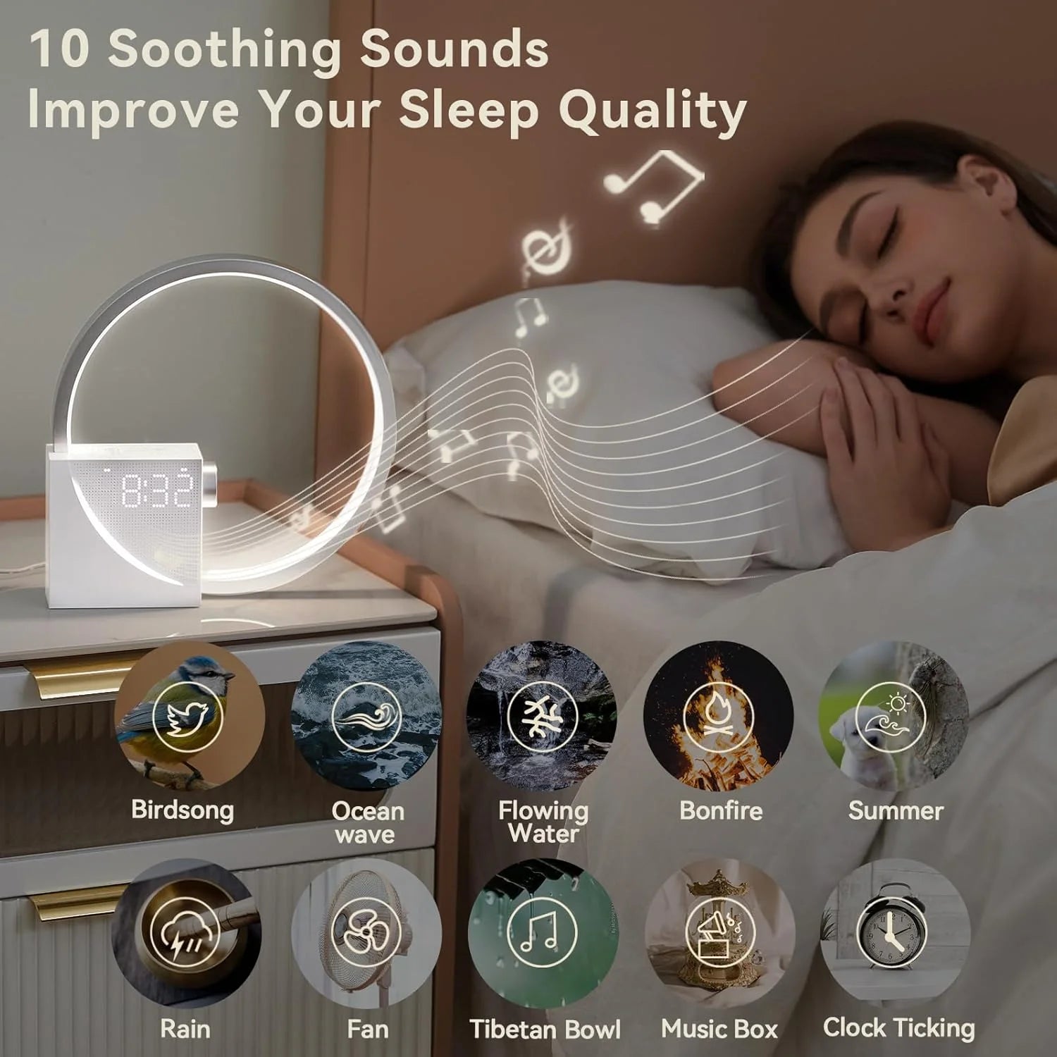 5-in-1 Sound Machine and Sunrise Alarm Clock