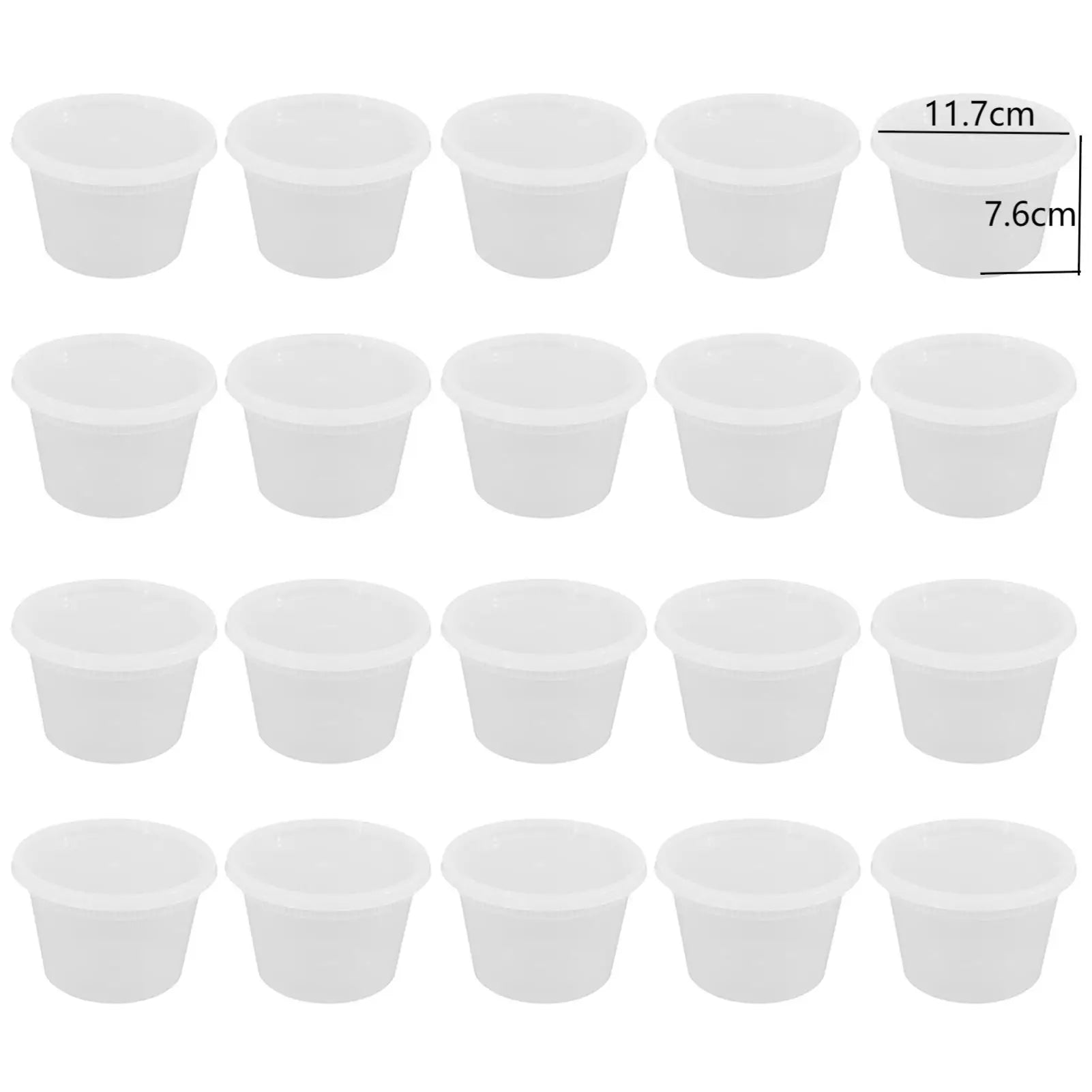 20-Piece Airtight Food Storage Container Set with Snap-On Lids - Round Plastic Deli Organizer Boxes for Kitchen Use