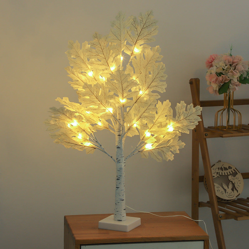LED Illuminated Maple Leaf Birch Tree Decoration