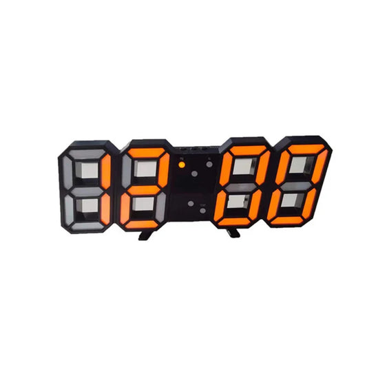 3D LED Digital Wall Clock with Date, Time, and Celsius Display - Nightlight Alarm Clock for Home and Living Room Decor