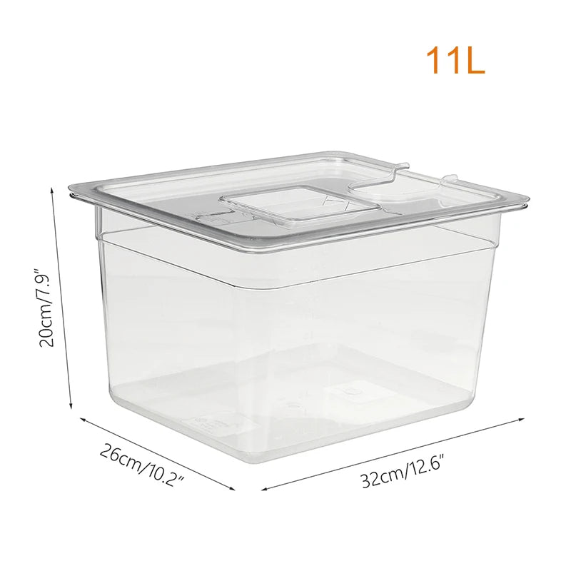 11L Sous Vide Container Stainless Steel Sous Vide Rack for Circulator Sous Vide Cooking Immersion Slow Cooker Cooking Tool