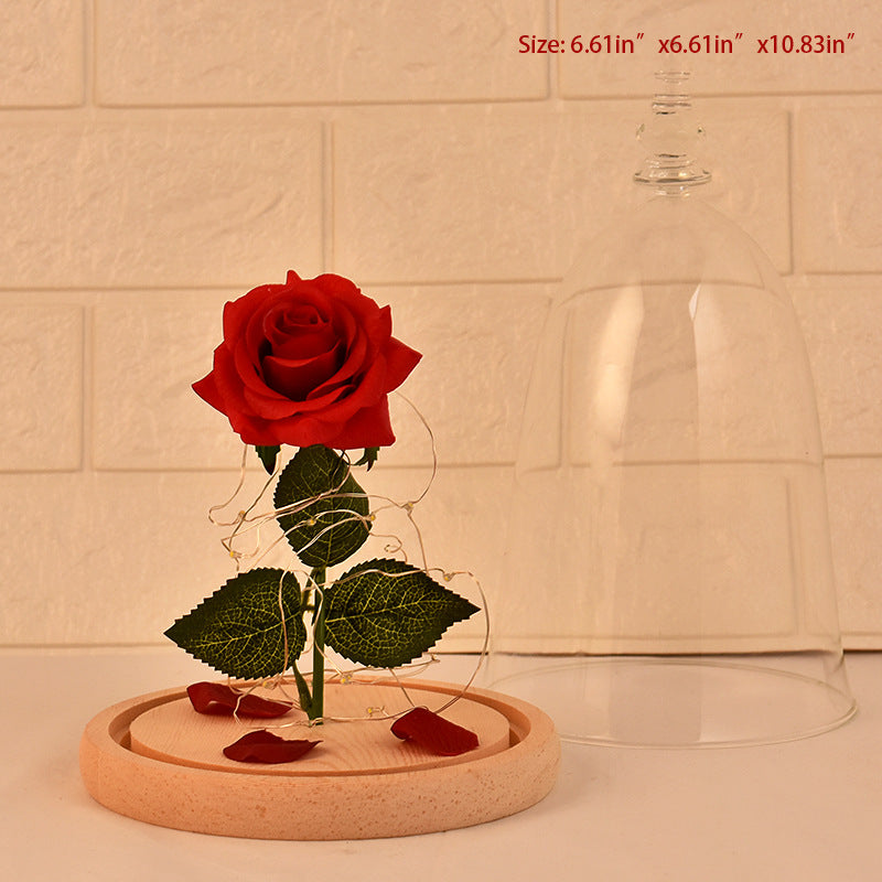 Glass Rose LED Super Light for Valentine's Day