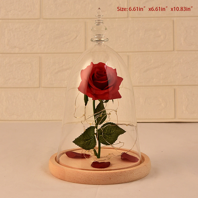 Glass Rose LED Super Light for Valentine's Day