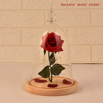 Glass Rose LED Super Light for Valentine's Day