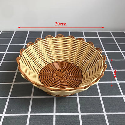 Solid Wood Round Dessert Plate - Japanese-Style Wooden Tray for Snacks and Dried Fruits