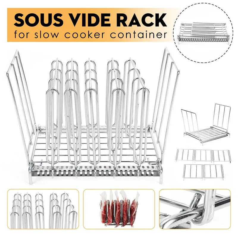 11L Sous Vide Container Stainless Steel Sous Vide Rack for Circulator Sous Vide Cooking Immersion Slow Cooker Cooking Tool