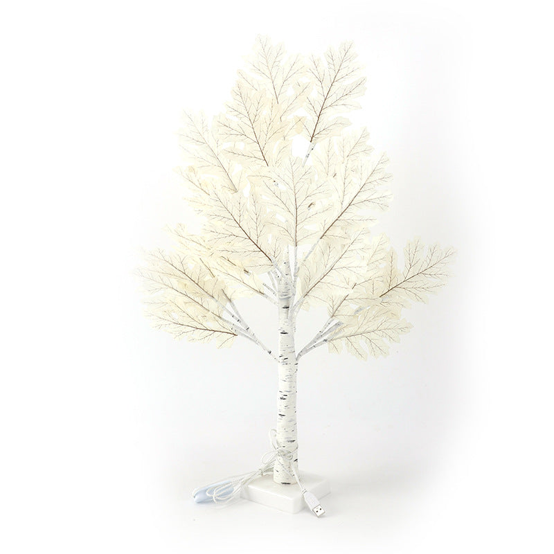 LED Illuminated Maple Leaf Birch Tree Decoration