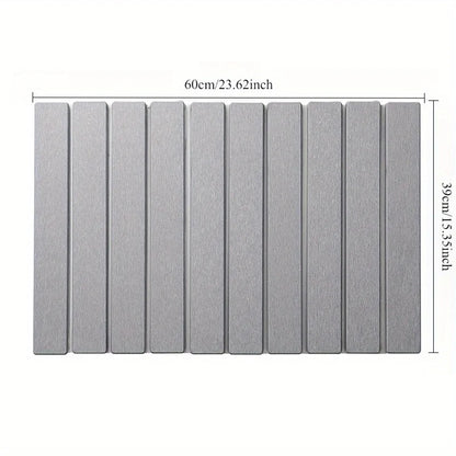 Multi-Purpose Diatomite Mats and Pads for Kitchen Use, Foldable Drying Mat for Dishes and Tableware, Non-Slip and Highly Absorbent