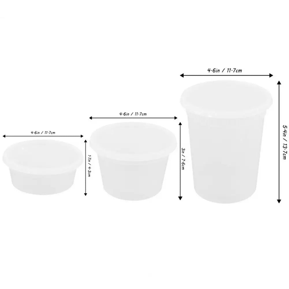 20-Piece Airtight Food Storage Container Set with Snap-On Lids - Round Plastic Deli Organizer Boxes for Kitchen Use