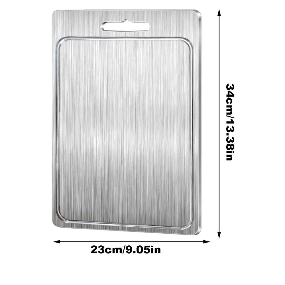 Professional Stainless Steel Double-Sided Cutting Board for Culinary Use