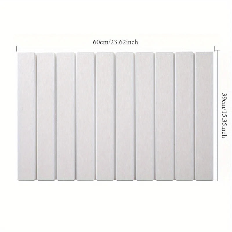 Multi-Purpose Diatomite Mats and Pads for Kitchen Use, Foldable Drying Mat for Dishes and Tableware, Non-Slip and Highly Absorbent