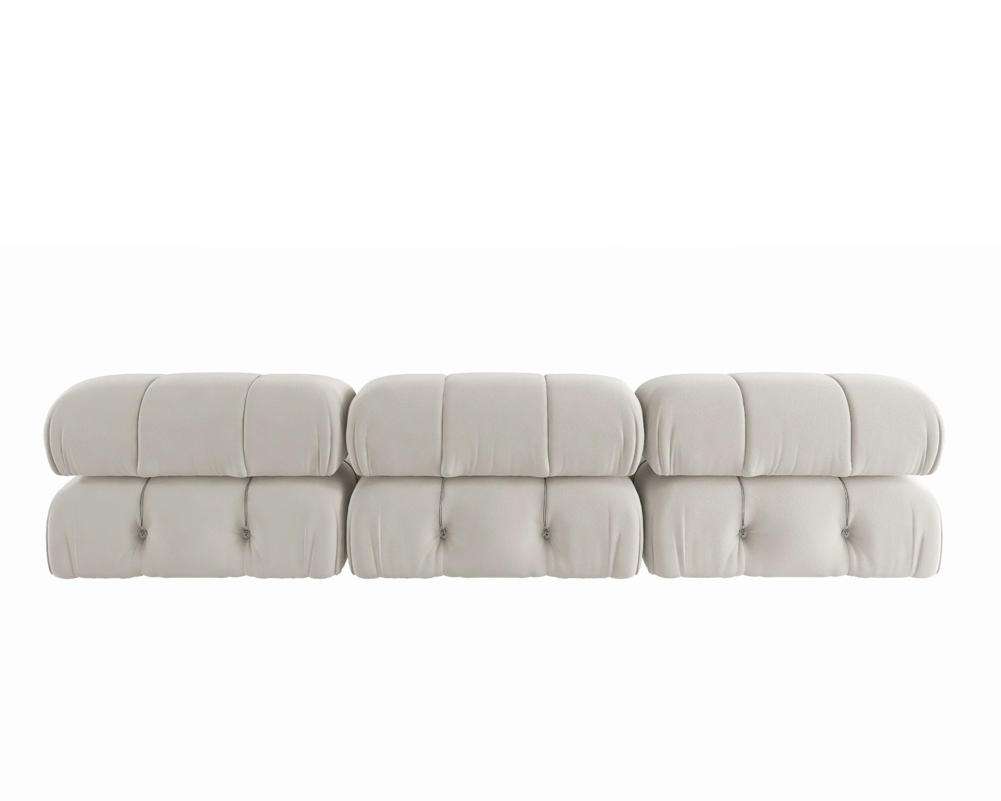 104" Modern Velvet Minimalist Modular Sectional Sofa - Convertible 3-Seat Living Room Set for Office and Apartment