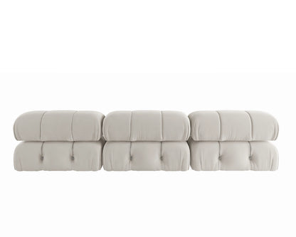 104" Modern Velvet Minimalist Modular Sectional Sofa - Convertible 3-Seat Living Room Set for Office and Apartment
