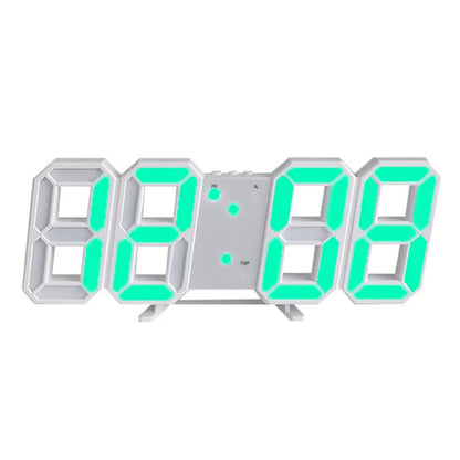 3D LED Digital Wall Clock with Date, Time, and Celsius Display - Nightlight Alarm Clock for Home and Living Room Decor