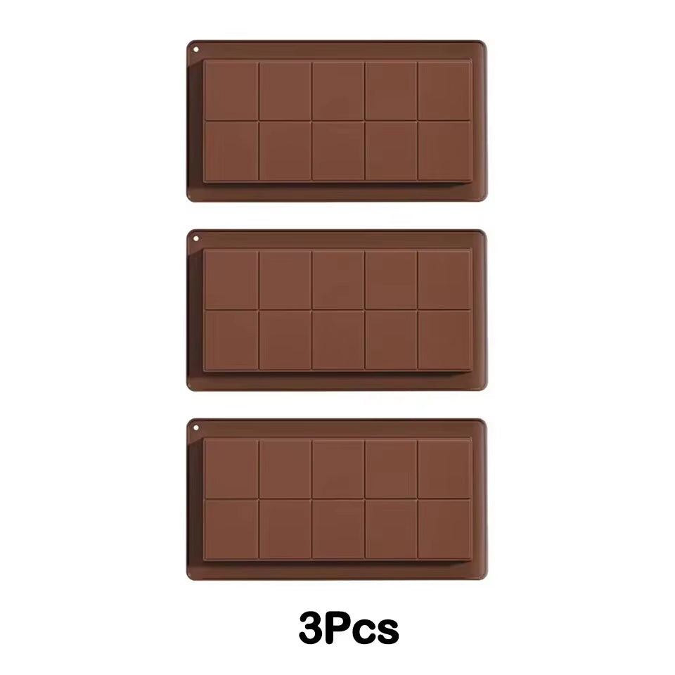 Silicone Chocolate Bar Molds for Easy Release - Durable Rectangle Moulds for Protein and Energy Wax Melts, Ideal for Handmade Gifts