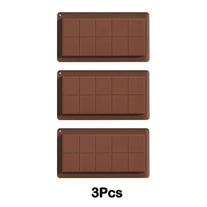 Silicone Chocolate Bar Molds for Easy Release - Durable Rectangle Moulds for Protein and Energy Wax Melts, Ideal for Handmade Gifts