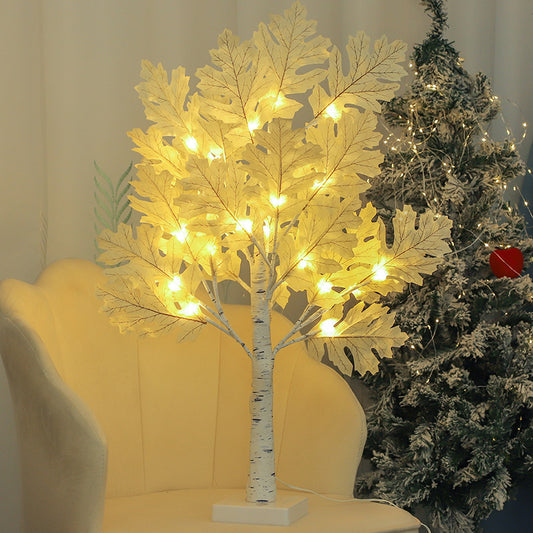 LED Illuminated Maple Leaf Birch Tree Decoration