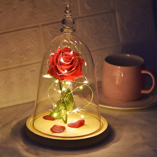 Glass Rose LED Super Light for Valentine's Day