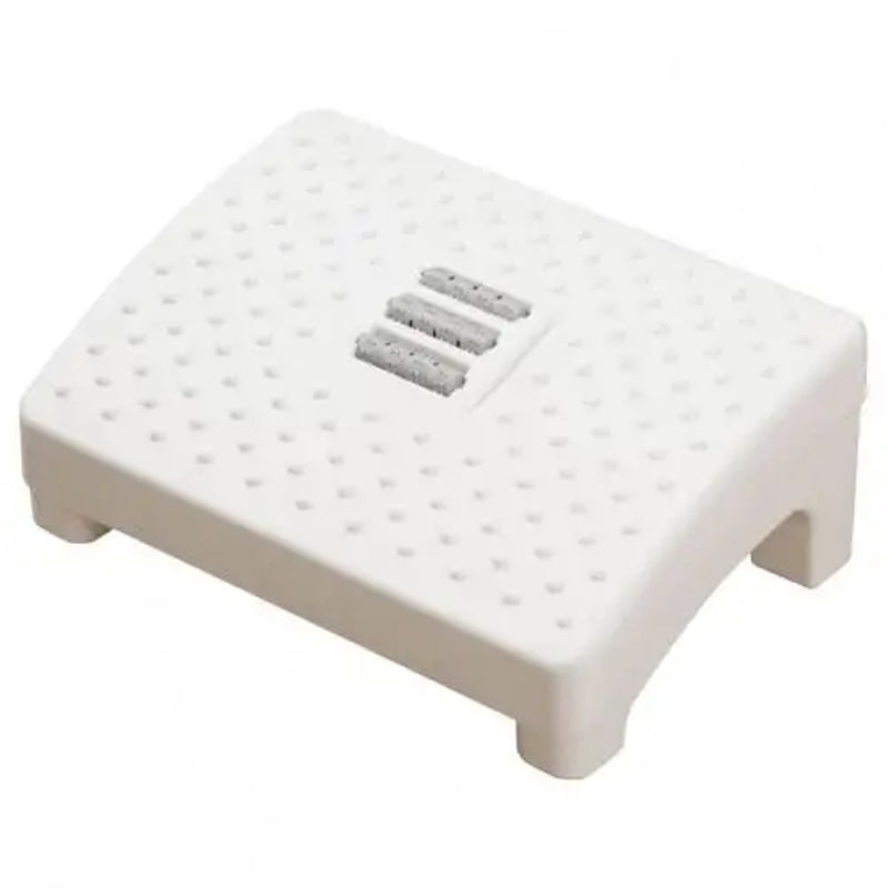 Adjustable Black Ottoman Footrest for Office and Home Use - Under Desk Footstool with Massage Pad for Foot Fatigue Relief