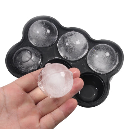 Silicone Ice Sphere Mold - Set of 6, 4cm Round Ice Balls for Entertaining and Beverage Service
