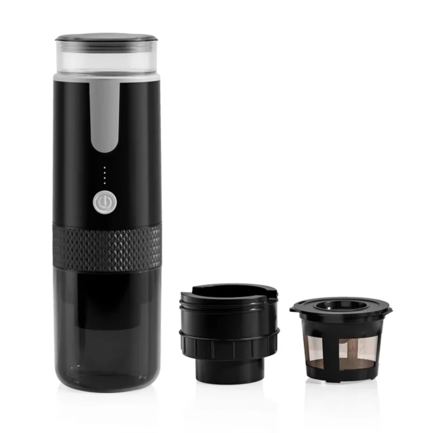 Portable Mini Coffee Maker - Compact Espresso Machine for Ground Coffee and Capsules, Ideal for Travel