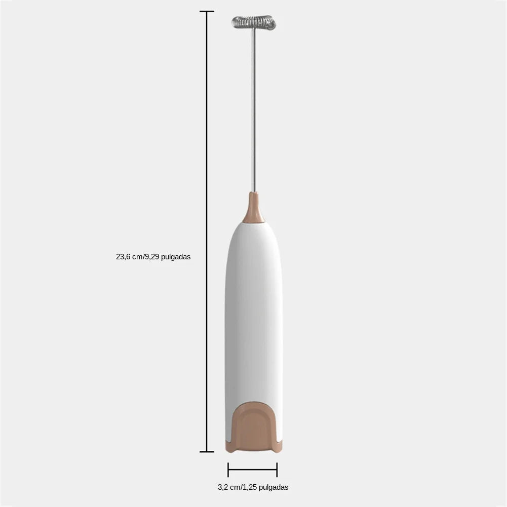 Electric Milk Frother and Whisk Mixer for Coffee, Cappuccino, and Creamer Preparation