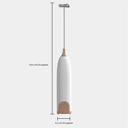 Electric Milk Frother and Whisk Mixer for Coffee, Cappuccino, and Creamer Preparation