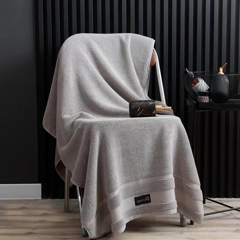 Inyahome Premium 100% Cotton Bath Towels for Adults - Highly Absorbent, Thick, Pure White Towels for Home and Hotel Use