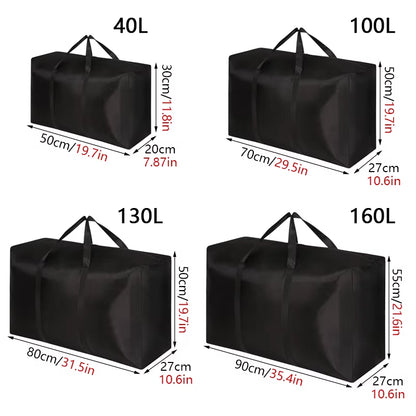 Extra Large Waterproof Travel and Storage Bag - Foldable Luggage, Laundry, and Quilt Organizer with High Capacity