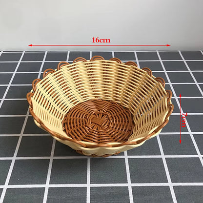 Solid Wood Round Dessert Plate - Japanese-Style Wooden Tray for Snacks and Dried Fruits
