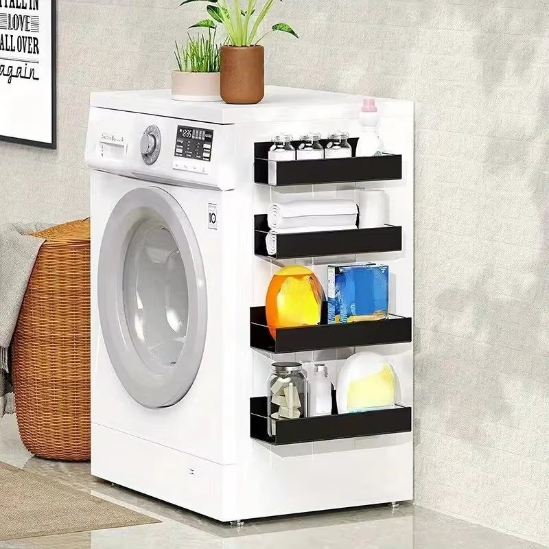 Magnetic Storage Shelf Set for Kitchen and Laundry Appliances, Versatile Hanging Storage Solution