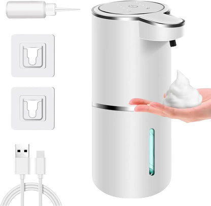 Touchless Automatic Foaming Soap Dispenser - 380ml USB Rechargeable with 4 Adjustable Foam Levels
