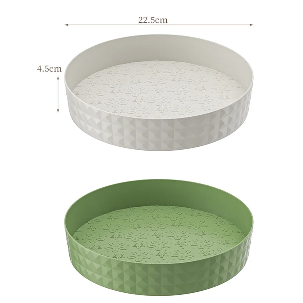 360-Degree Rotating Seasoning Storage Rack - Multifunctional Pantry Cabinet Turntable for Cosmetics and Kitchen Accessories Organization