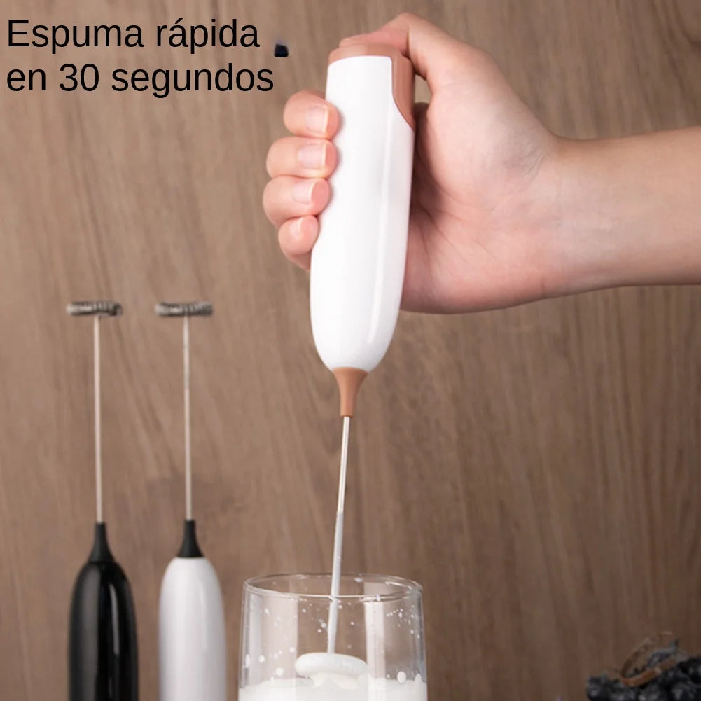 Electric Milk Frother and Whisk Mixer for Coffee, Cappuccino, and Creamer Preparation