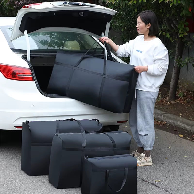Extra Large Waterproof Travel and Storage Bag - Foldable Luggage, Laundry, and Quilt Organizer with High Capacity