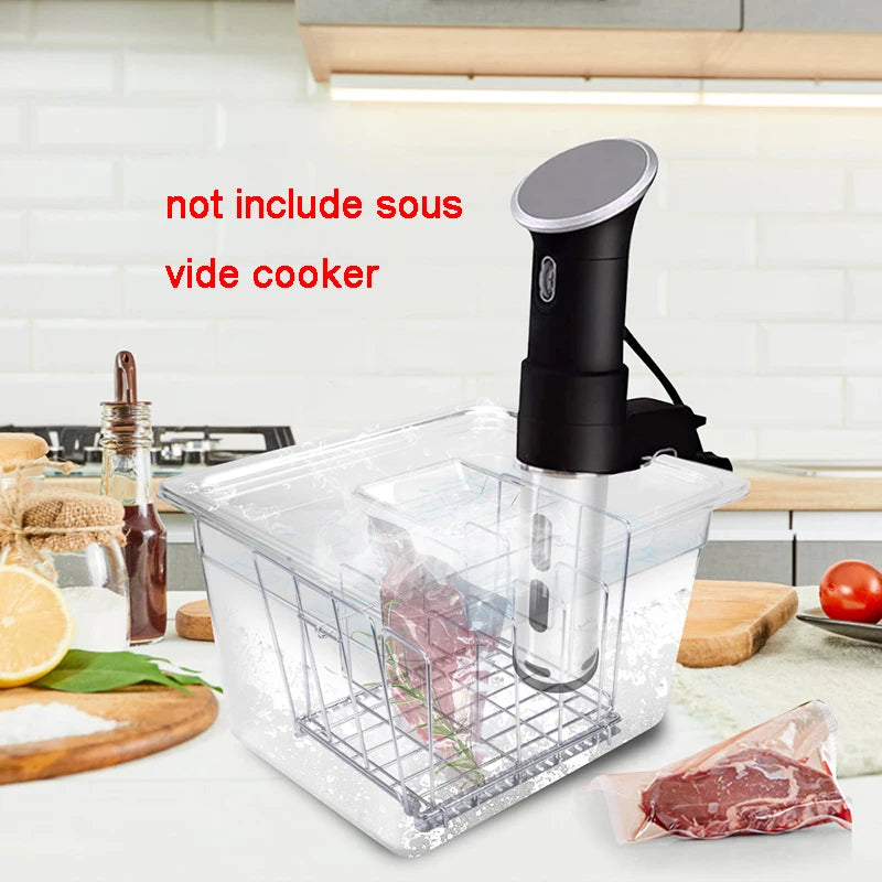 11L Sous Vide Container Stainless Steel Sous Vide Rack for Circulator Sous Vide Cooking Immersion Slow Cooker Cooking Tool