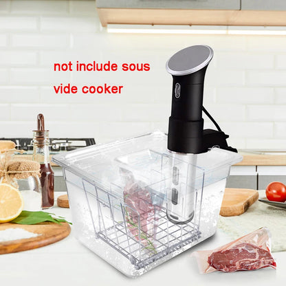 11L Sous Vide Container Stainless Steel Sous Vide Rack for Circulator Sous Vide Cooking Immersion Slow Cooker Cooking Tool