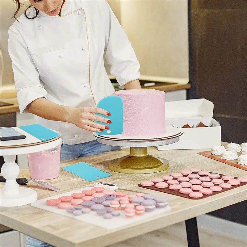 Professional Silicone Piping Bag and Stainless Steel Nozzle Set for Cake Decorating - Reusable Pastry Baking Tool