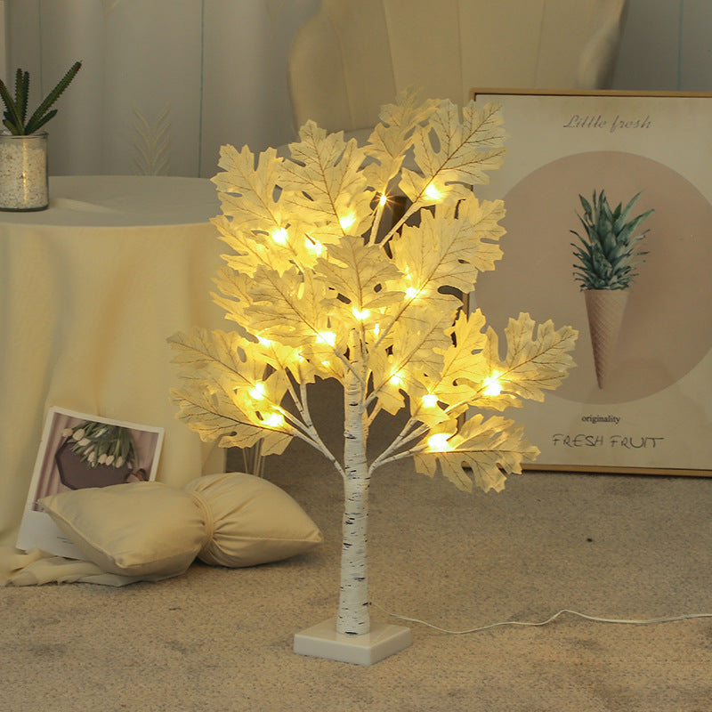 LED Illuminated Maple Leaf Birch Tree Decoration