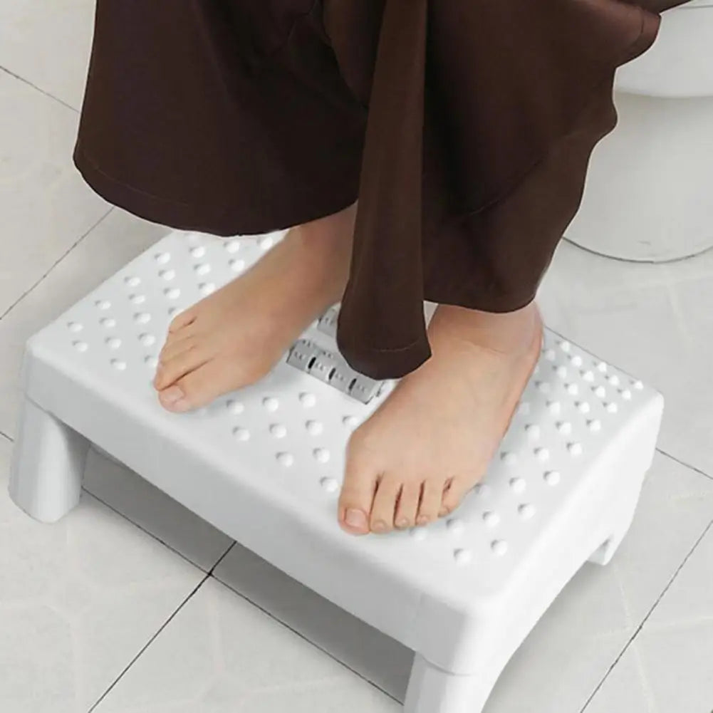 Adjustable Black Ottoman Footrest for Office and Home Use - Under Desk Footstool with Massage Pad for Foot Fatigue Relief